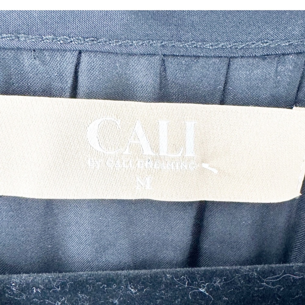 Cali Dreaming Rhythm Sunchaser Midi Dress Black Shirt Dress Balloon Sleeve - Picture 4 of 11